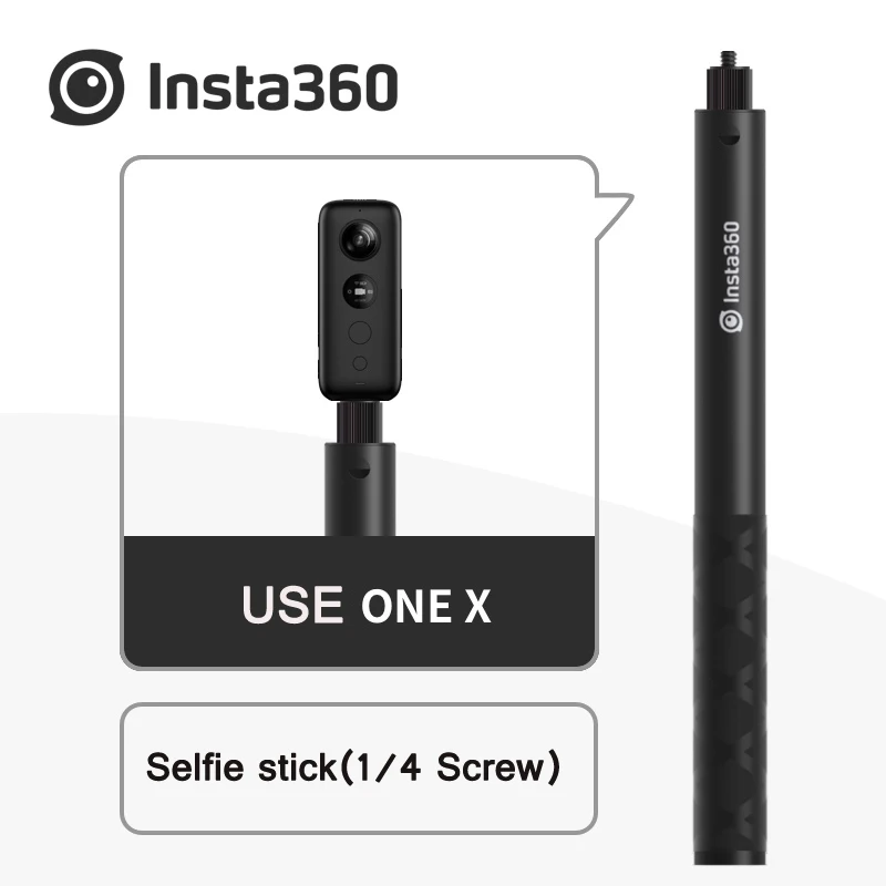 One  Time+Aluminum Alloy Invisible Selfie Stick for Insta 360 Cameras 