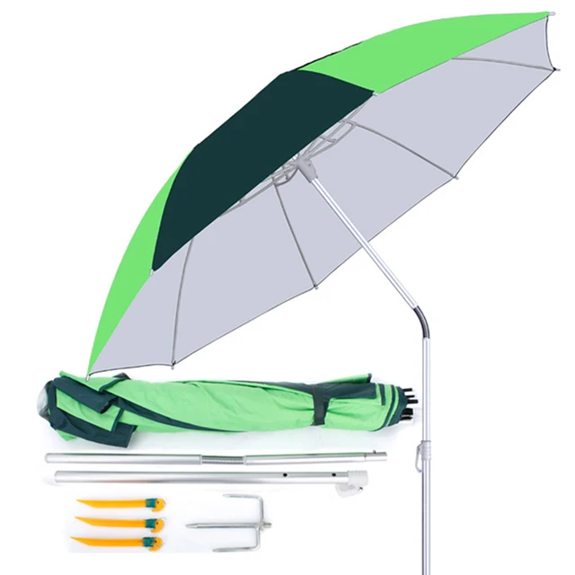 1.8M Outdoor Beach Camping Fishing Umbrella Fold Sun Protection Anti UV Sunshade Waterproof Awning Rain Umbrella  X150G 1.8M Single Layer