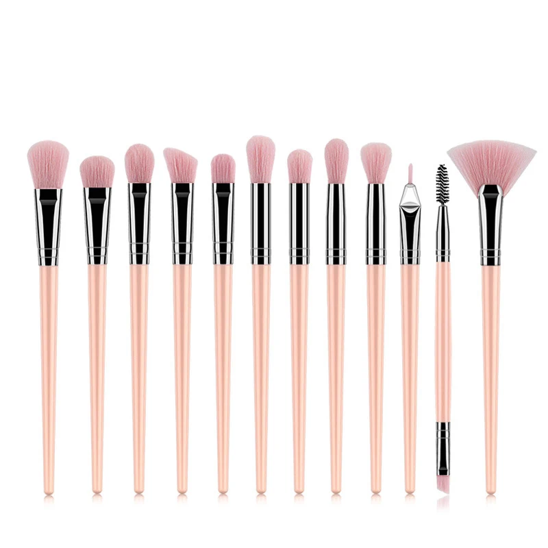 Makeup Brushes Tool Set 12pcs Cosmetic Powder Eye Shadow Foundation Blush Blending Beauty Make Up Brush