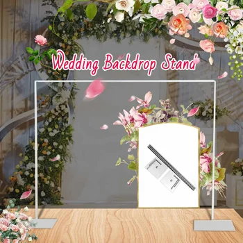 

300*300cm Wedding Backdrop Stand Party Decoration Curtain Frame Photo Backdrop Stand Drapery Pipe Pole Galvanized Iron
