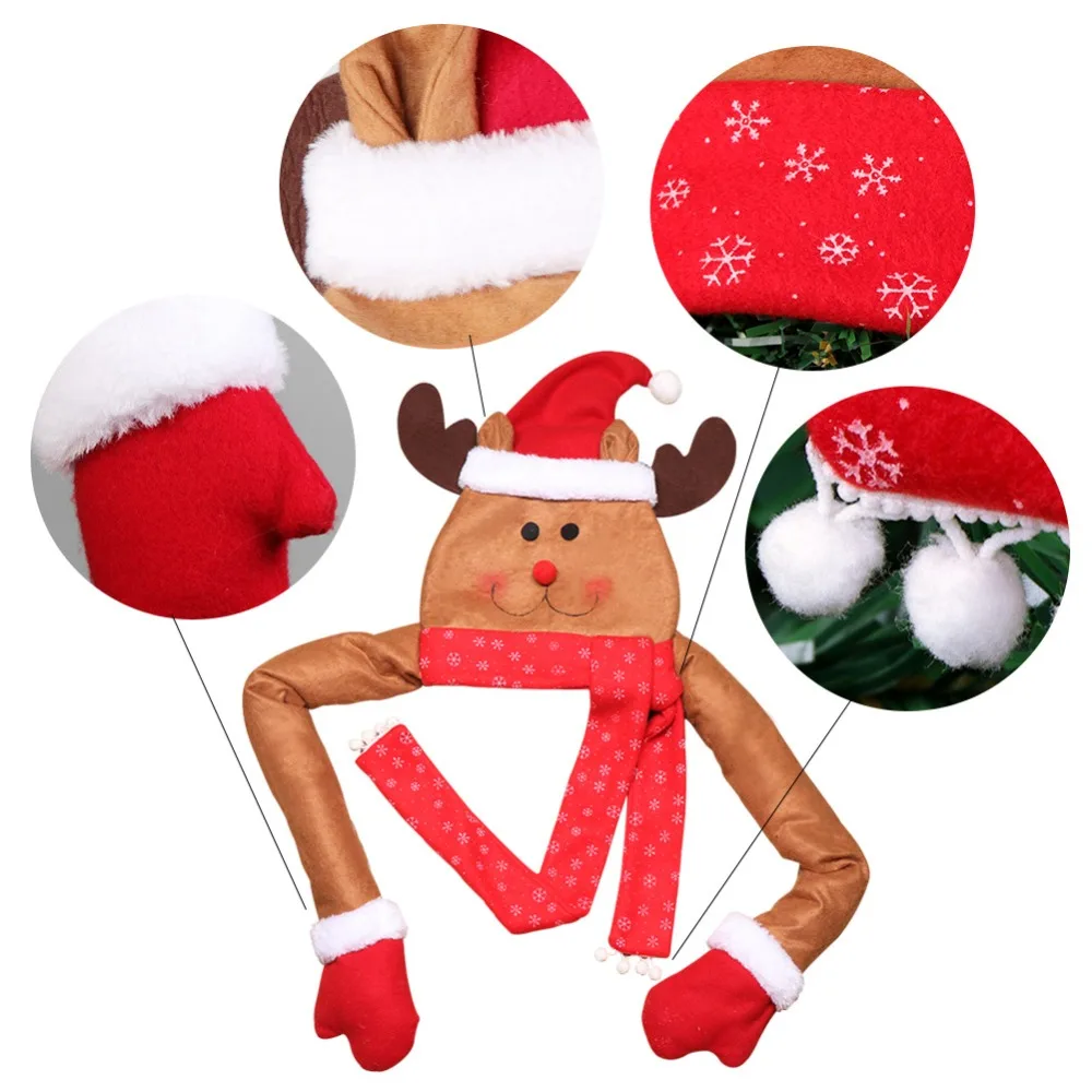 Теплый снеговик, Рождественская елка, голова Санта-Клауса с шарфом, рождественская елка, украшения, подарки на год, рождественские украшения