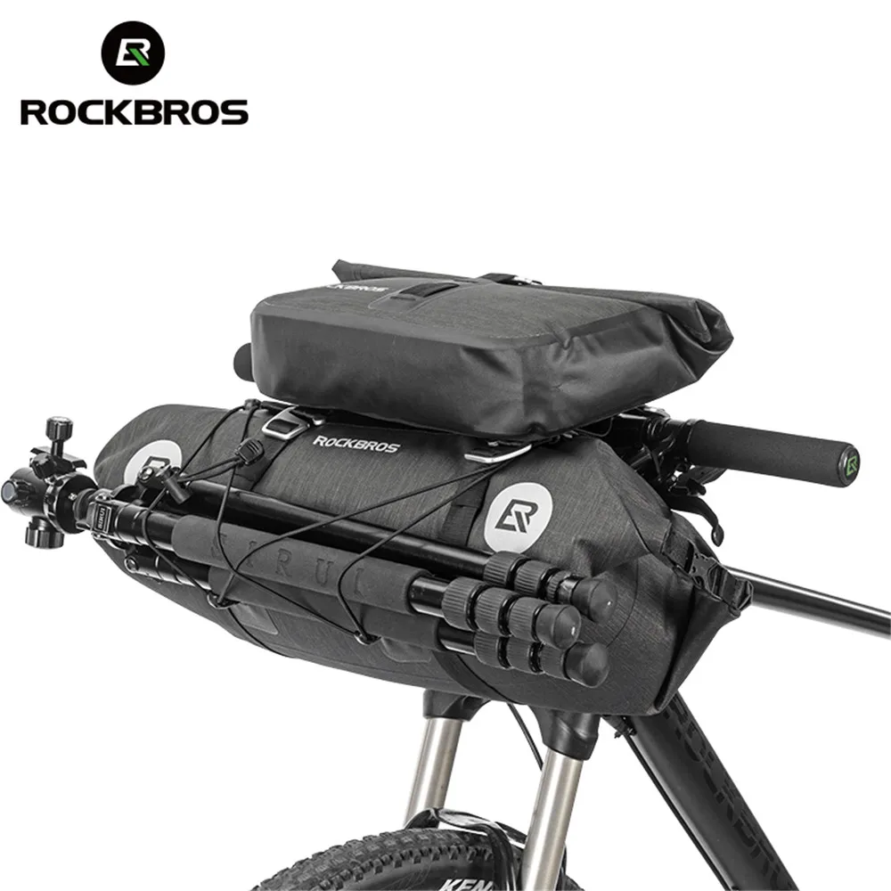 ROCKBROS 14-15L/5-6L велосипедная Передняя сумка Водонепроницаемая передняя трубка велосипедная сумка на руль MTB велосипедная передняя рама сумка Аксессуары для велосипеда