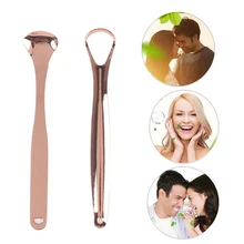 Горячее предложение Популярный язычок скребок язык очиститель для пальто плохой дыхание нержавеющая сталь инструменты для ухода за полостью рта скребок языка для взрослых