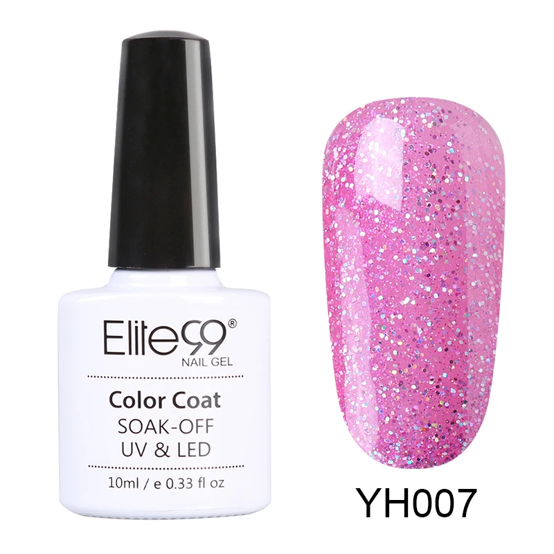 Elite99 10 мл Розовый Цветной Гель-лак для ногтей Soak Off Маникюр праймер верхнее покрытие Гель-лак Полупостоянный Гибридный гвоздь арт-гель лак - Цвет: YH007