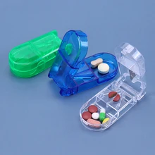 1pc pílula caixa de cortador portátil caixa de drogas tablet cortador divisor medicamento pílula titular caixa de cortador