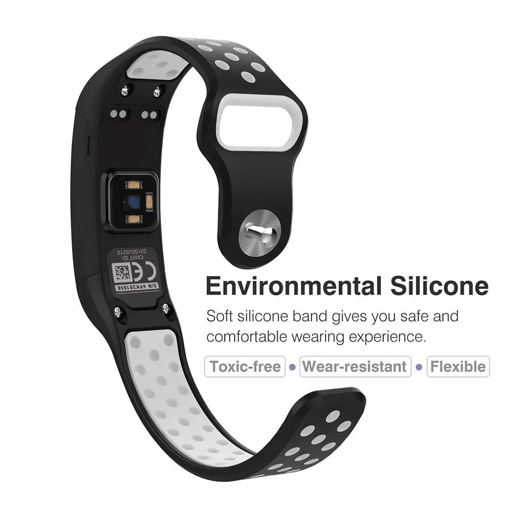 Мягкий дышащий силиконовый спортивный ремешок для наручных часов, сменный Браслет для Garmin Vivosmart HR, умный спортивный браслет