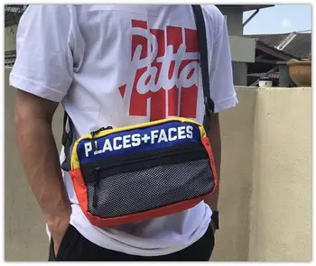 

Places+Faces Bag 3M letter Reflective Color Matching Pocket Bag Men Women Shoulder Bag Justin bieber Pouch Bag Crossbody Bags