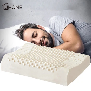 

Thailand Pure Natural Latex Pillow Remedial Neck Protect Vertebrae Health Care Memory Pillow Orthopedic Sleep Massager Pillow
