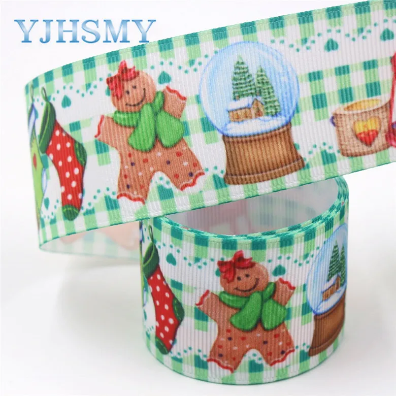 I-19720-161, 1-1/2 ''Рождественская лента с напечатанным гросградом, 10 лет DIY бант для волос Свадебные праздничные семейные украшения для вечеринки, дня рождения - Цвет: I-19720-1623