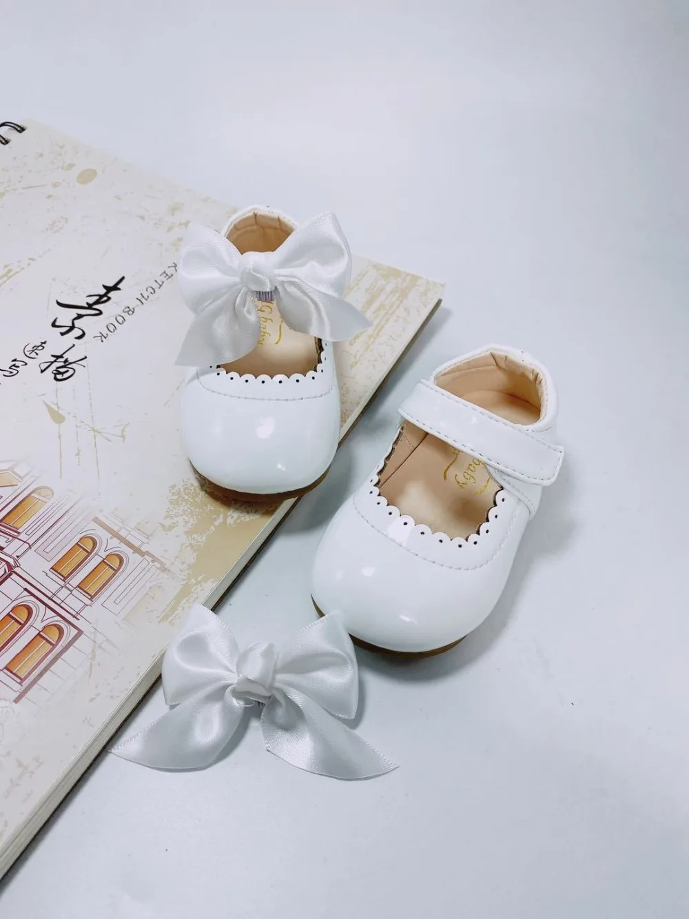 Baby Girl Cute Bow Single Shoes 2020 Autumn New Princess Patent Leather Dance Shoes Size 21-30