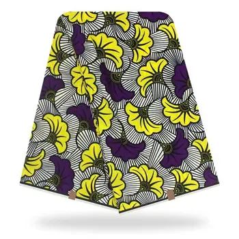 

Veritable Ankara Style Wax Block Prints Fabric 100%Cotton Fabrics Real African Wax Fabric 6Yards For Nigerian Party Dress