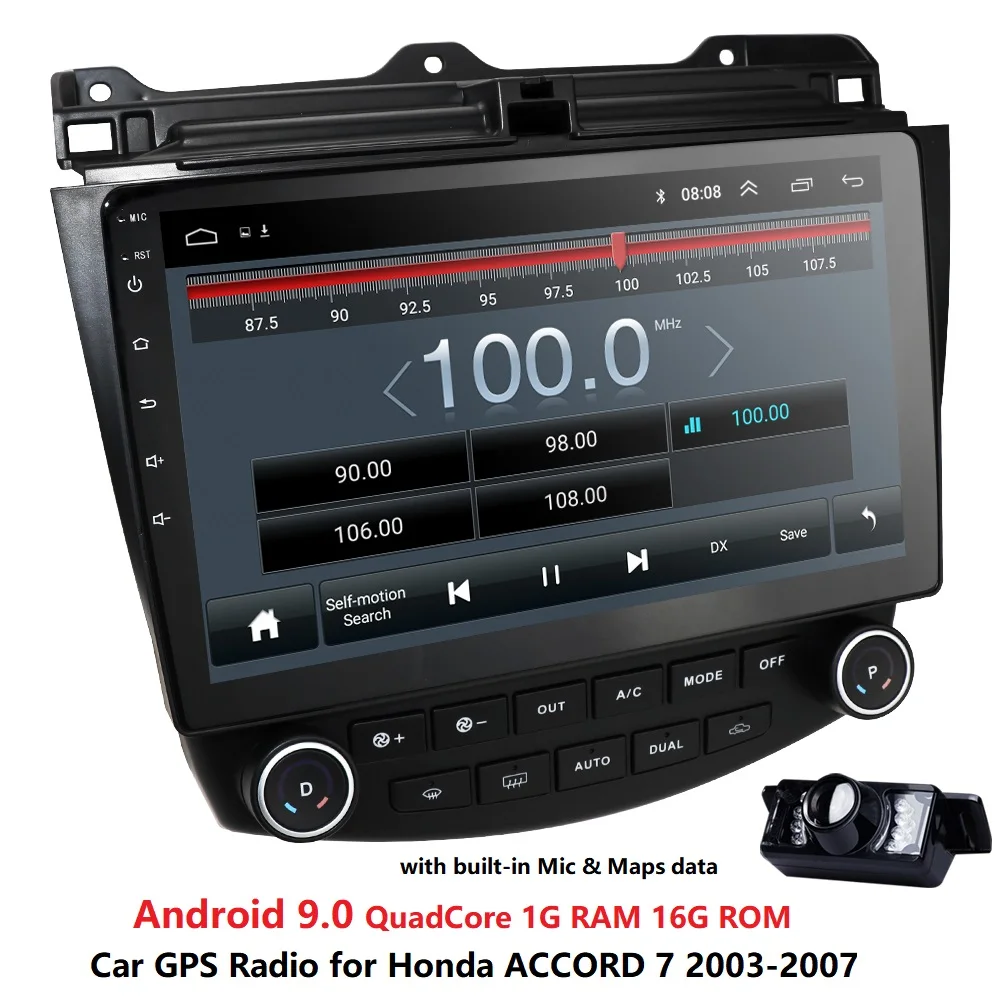 Best Android 9.0 Car Multimedia Player Car Radio Player GPS Navigation For Honda Accord 7 2003 2004 2005 2006 2007 SWC WIFI BT TPMS 1