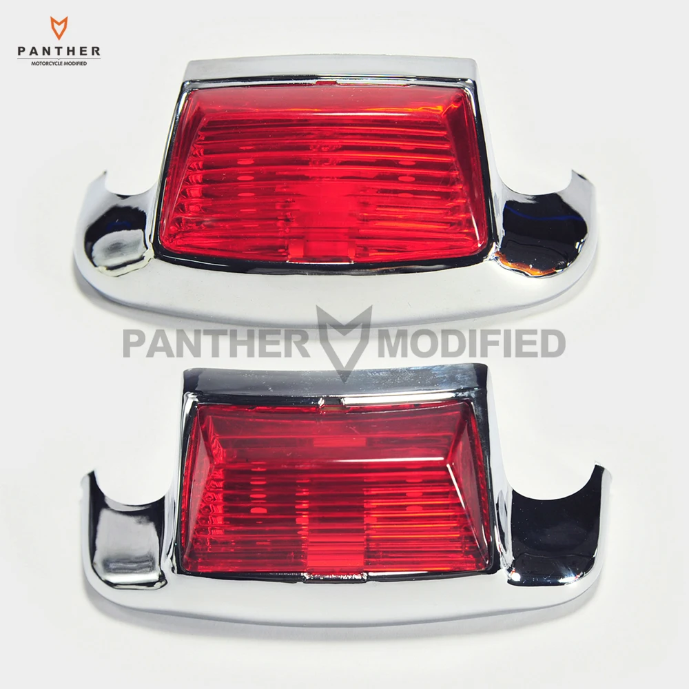Rosso Anteriore/Posteriore Fender Tip Light Lens Case Per Harley Flht Electra Glide Standard