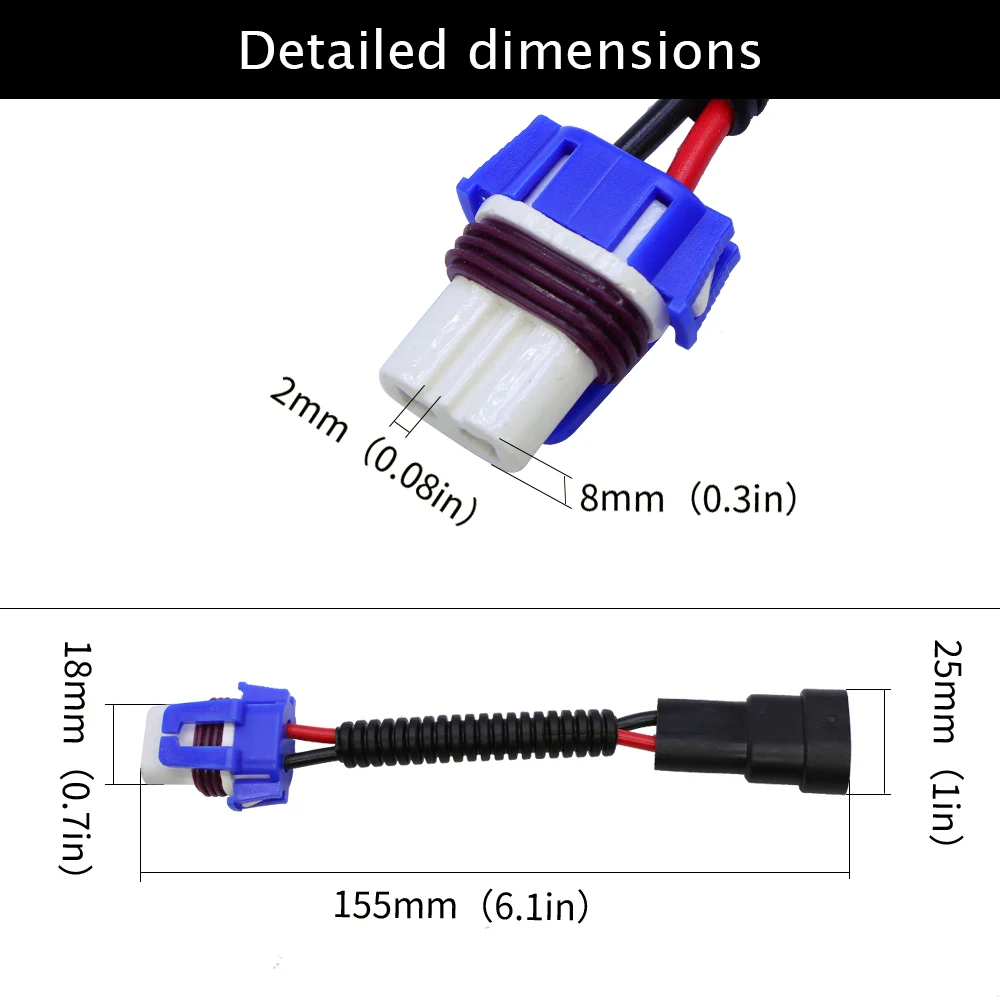 YUNPICAR 9005 HB3 до 9006 HB4 разъем Пигтейл-подключение пучок проводов разъем для фар или противотуманных фар 2 шт