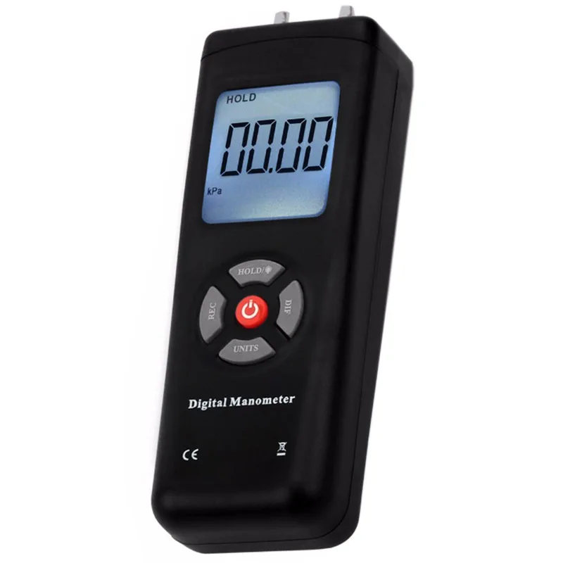 

EASY-Manometer Digital Portable Handheld Air Vacuum Gas Pressure Gauge Meter with Backlight 11 Units +/- 13.78KPa +/- 2PSI