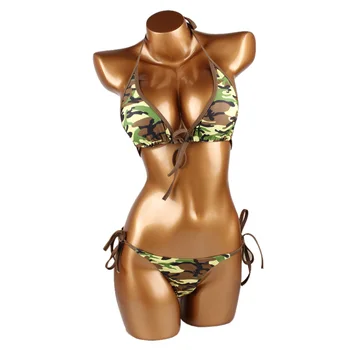 

Pareo Bathing Suit Bikini Swimwear Swimsuit Trikini Brazilian Camouflage Women | Split Pants Briefs Low Waist Print Wire Free