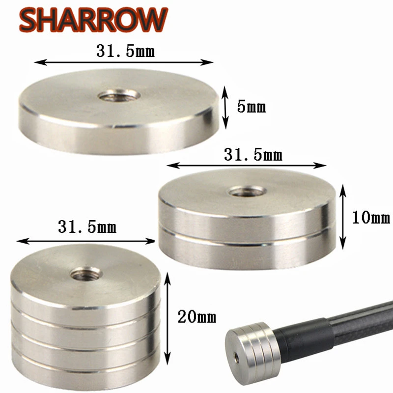 

1Pc 1OZ 2OZ 4OZ Archery Stabilizer Weights Stainless Steel Balance Bar 1/4 Spare Counterweight For Shooting Training Accessories
