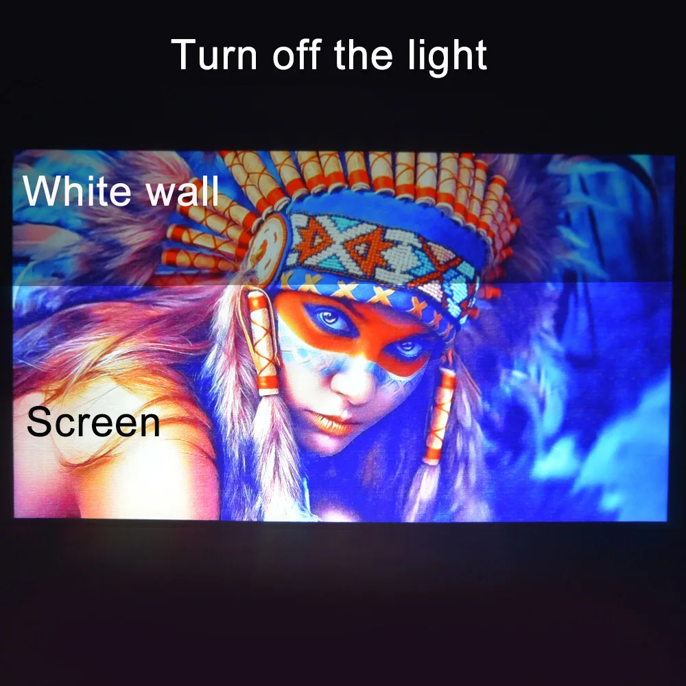 Экран для проектора 60 72 84 100 120 дюймов отражающая ткань проекционный экран для XGIMI H3 Z6 H2 JMGO Xiaomi YG300 Espon Beamer