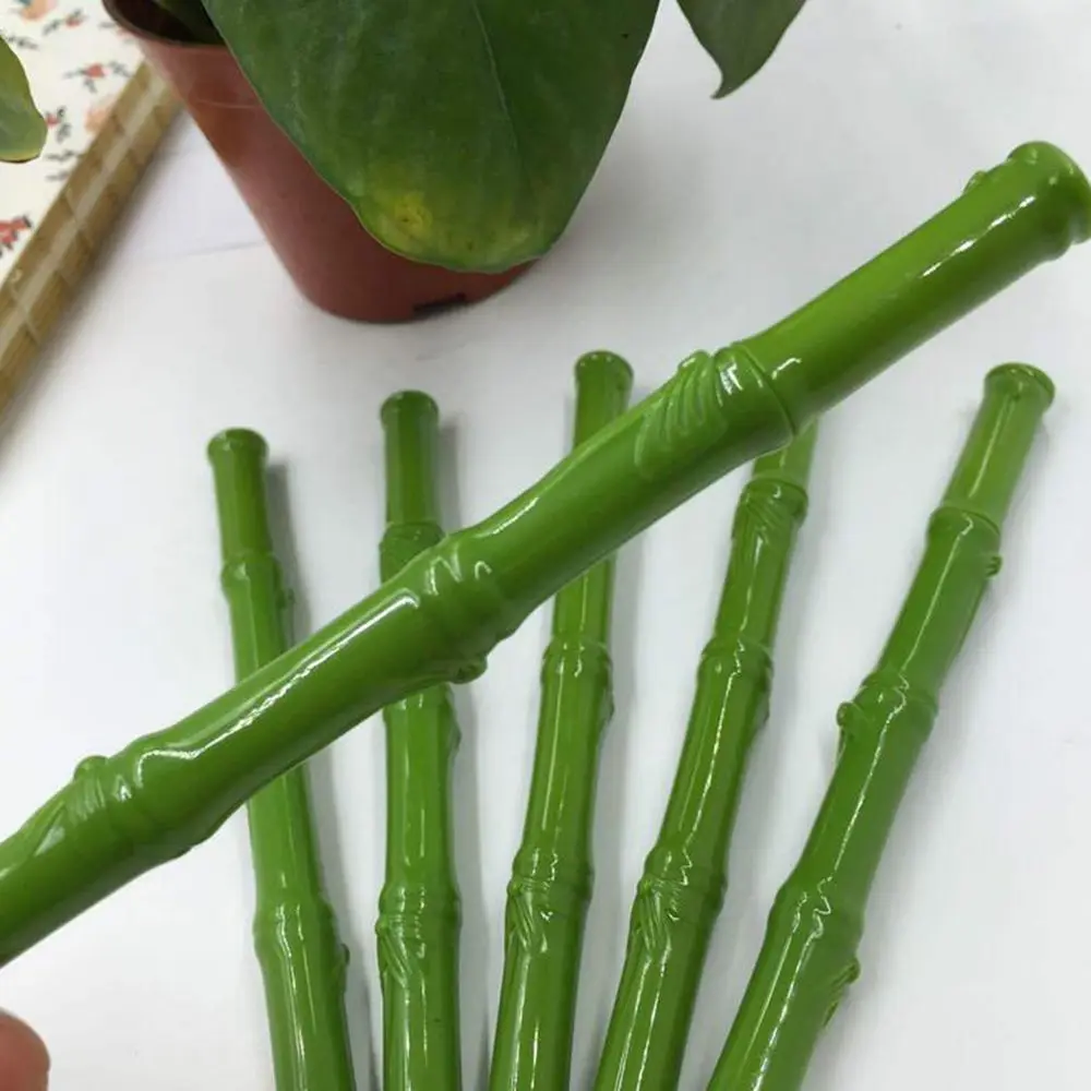 Зеленый гелевая ручка под бамбук DIY канцелярские принадлежности Школьные и