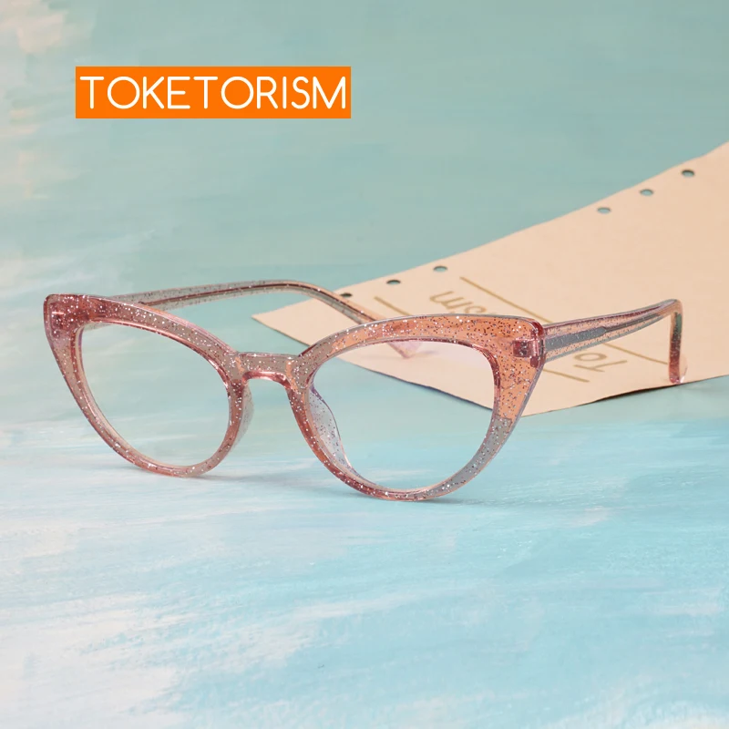 Купить модные прозрачные очки toketorism с bluelight женские качественная