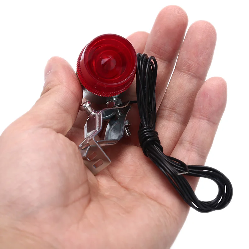 Classic Bicycle Bike Rear LED Indicator Red Light Cable Holder Bracket ATV Car Taillight Lamp For MTB Road Bike
