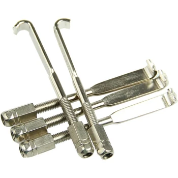 

1Set of 24 Standard Part Chrome Hooks For Traditional Banjo Thread 6.1cmx0.5cmx0.1cm(Silver)