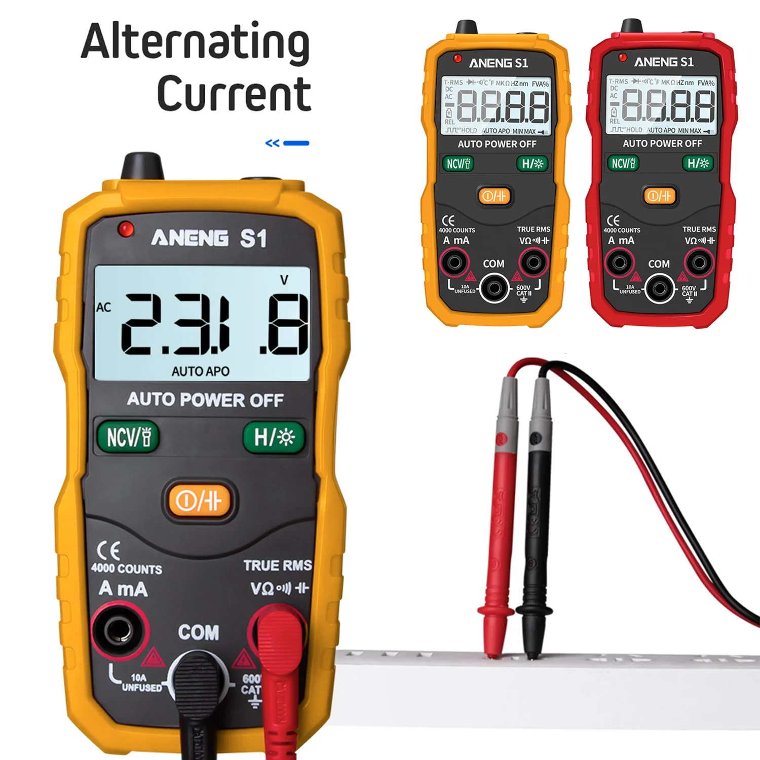 

Hand-held Digital Multimeter Auto Range True RMS Digital Multimeter AC\\\/DC Current Voltage Ohm Continuity Tester