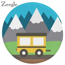 Zeegle мультяшный круглый ковер для гостиной, декоративный ковер для детской комнаты, коврик для дивана, коврик для ног, Детский ковер для активного отдыха