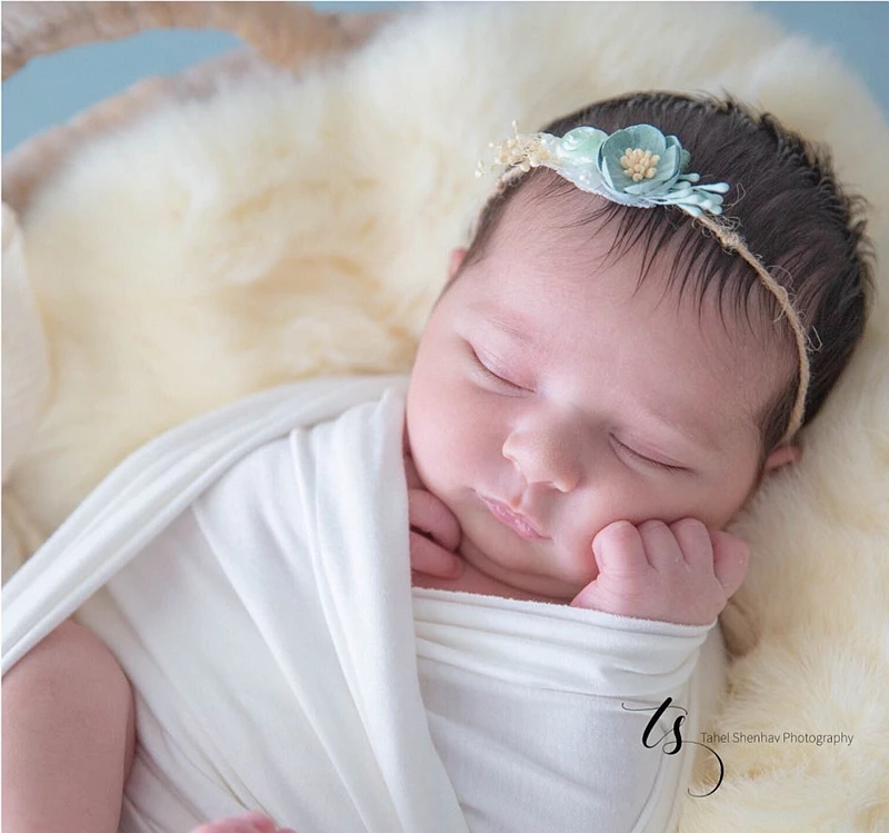 Новорожденная фотография PropsBaby повязка на голову с цветком для студийной съемки