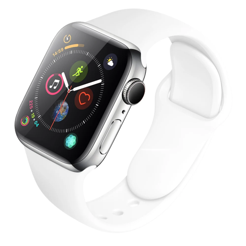 Силиконовый ремешок для часов Apple Watch 5 4 44 мм 40 мм спортивный ремешок для iWatch серии 3 2 1 38 мм 42 мм полосы