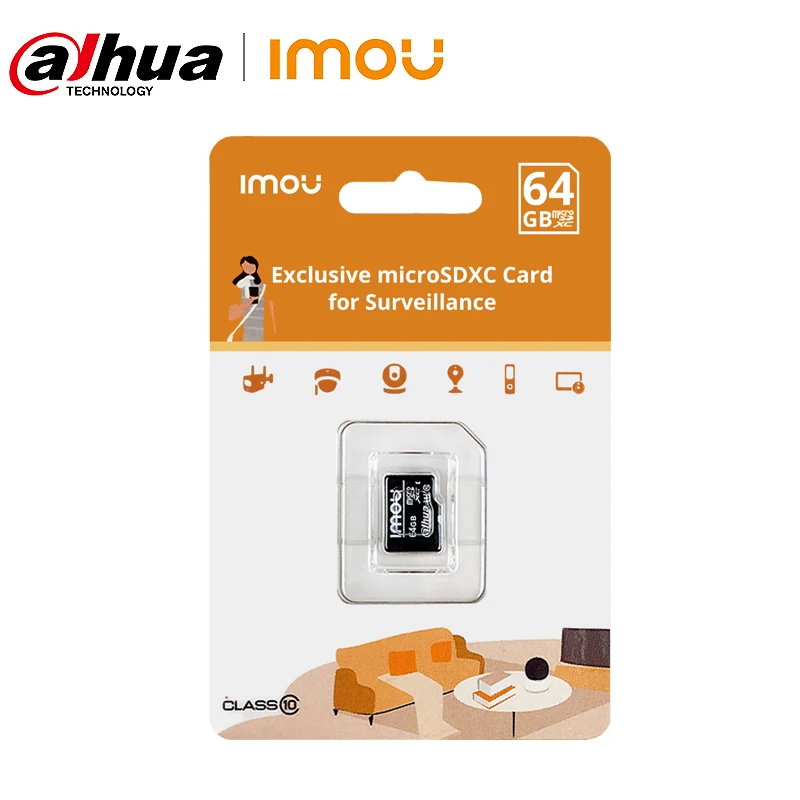 Карта памяти Dahua Imou 64 ГБ оригинальная высокоскоростная карта Micro SD класса 10