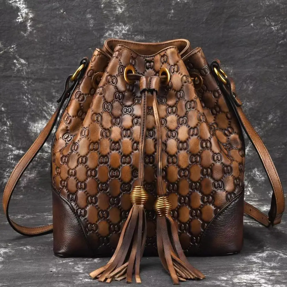 Echt Lederen Tassen Voor Vrouwen 2019 Grote Capaciteit Europese En Amerikaanse Populaire Emmer Zak Crossbody Bag Schoudertas Sac Echt Lederen Tassen Voor Vrouwen 2019 Grote Capaciteit Europese En Amerikaanse Populaire Emmer Zak Crossbody Bag Schoudertas Sac