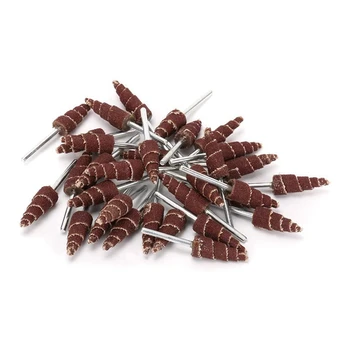

TOP 20 Pcs Cone Shape Abrasive Sandpaper Bit 1/8inch Shank 10mm Dia Tool for Deburring Polishing on Surface or Side Face