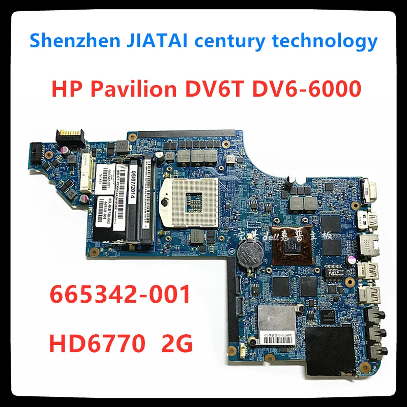 

Free Shipping 665342-001 Laptop Motherboard For HP Pavilion DV6T DV6-6000 motherboard HD6770 2GB Notebook PC Tested OK
