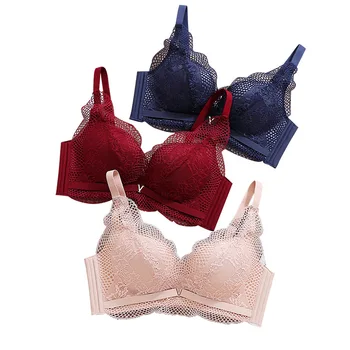 

Dark Perfume Spring And Summer New Sexy Lace Gathered Small Chest Ladies Underwear Without Steel Ring Beautiful Comfortable