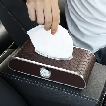 

Leather Multifunctional Facial Tissue Box Napkin Paper Holder for Home Office Car Interior Accessories