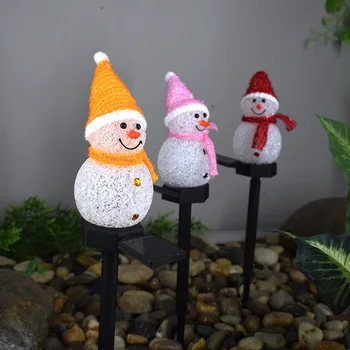 

Solar Snowman Decoration Lights Garden Lawn Courtyard Landscape Lighting Christmas LED Lamp YU-Home
