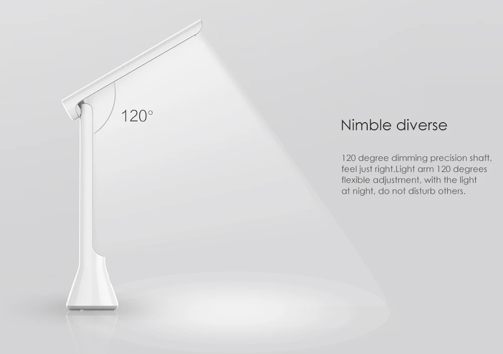 Xiaomi Yee светильник, складная зарядная настольная лампа, 1800 мА/ч, USB Перезаряжаемый Светодиодный настольный светильник, портативный светильник с регулируемой яркостью для учебы и офиса