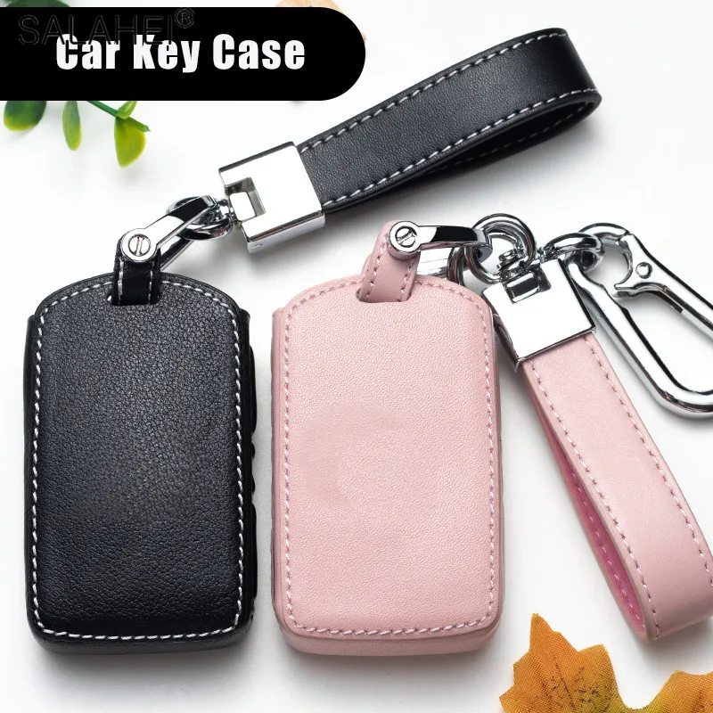 New Leather Car Key Case Cover For Volvo S60 S80 S90 V90 XC40 XC60 XC70 XC90 S60L V40 V60 Keyless Entry Smart Remote Accessories