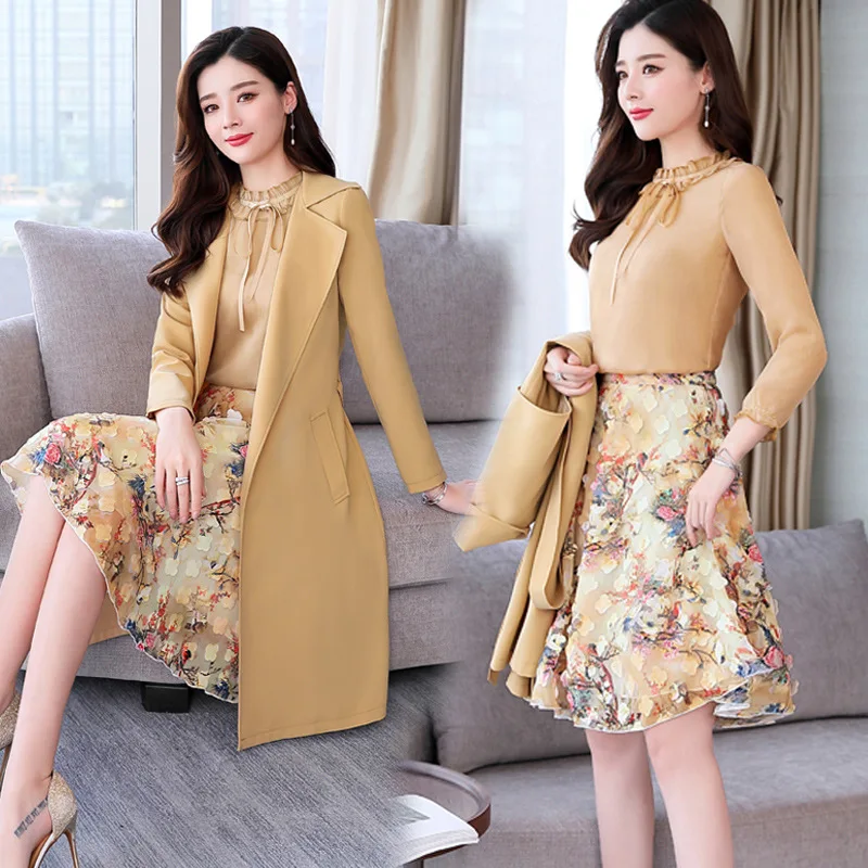 

2019 Spring Trend Set Simple Cool Slimming Slim Fit Versatile Elegant Casual Long Sleeve