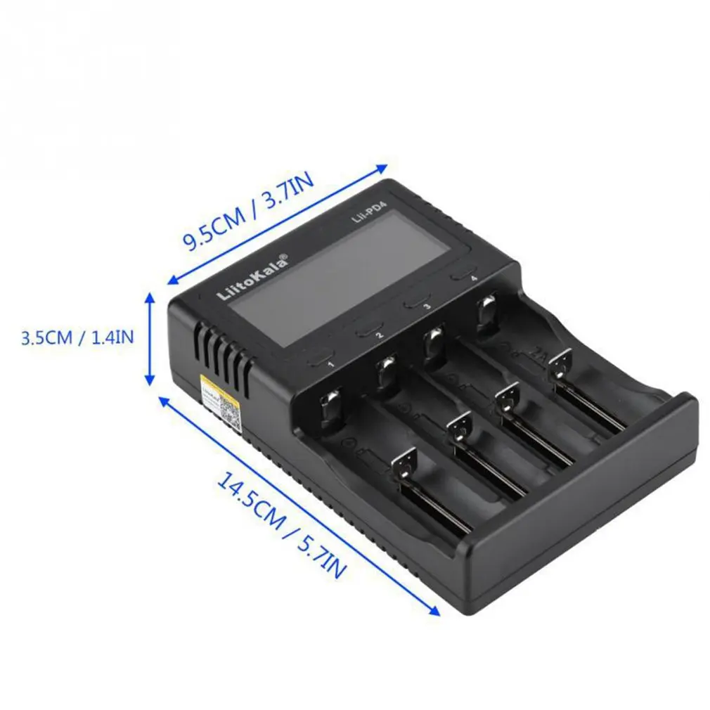 Liitokala Lii-PD4 18650 зарядное устройство с ЖК-дисплеем 26650 21700 14500 10440 4 слота NiMH Li-Ion умное Универсальное зарядное устройство