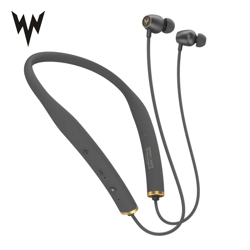  Whizzer AM1E HiFi Wireless Bluetooth Earphones Waterproof Neckband with Mic Control for Android IOS