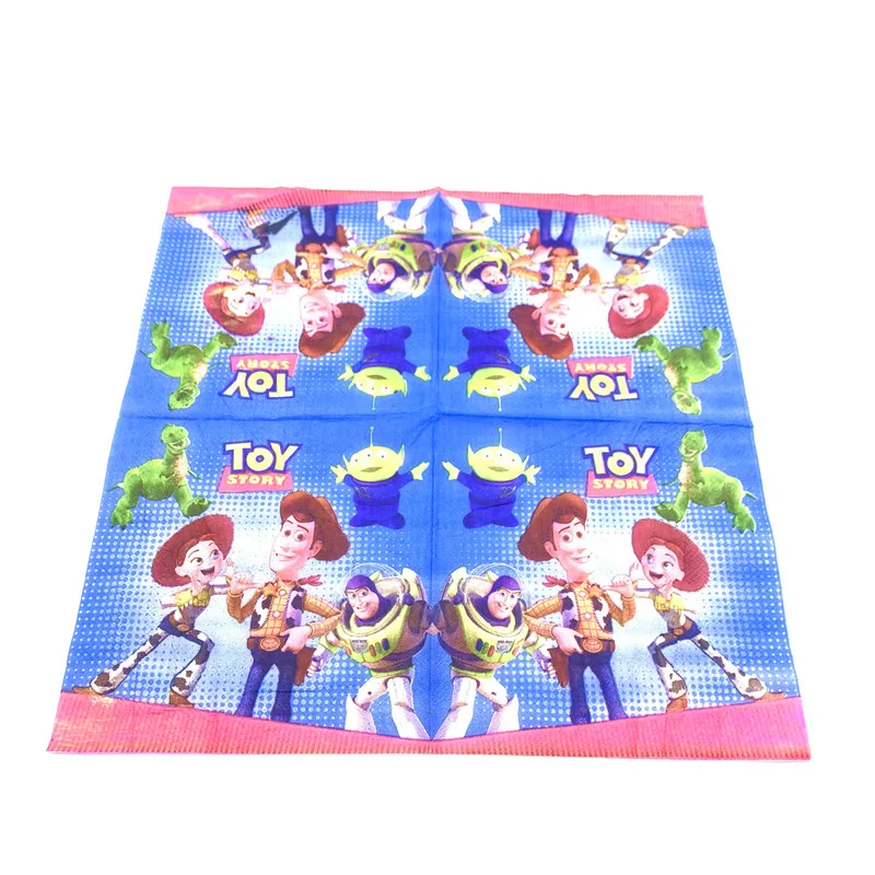 Toy Story4 Набор предметов на день рождения, вечерние тарелки, столовые приборы, бумажные соломинки, скатерть, салфетки на день рождения, украшение флага