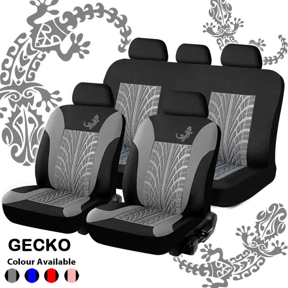 

Car Seat Covers Set Universal Fit Most Cars Covers with Tire Track Detail Styling Car Seat Protector