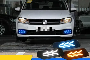 

Fast delivery Led daytime running lights+moving turn signal+blue night mode+remote control for Volkswagen santana 2015-2018