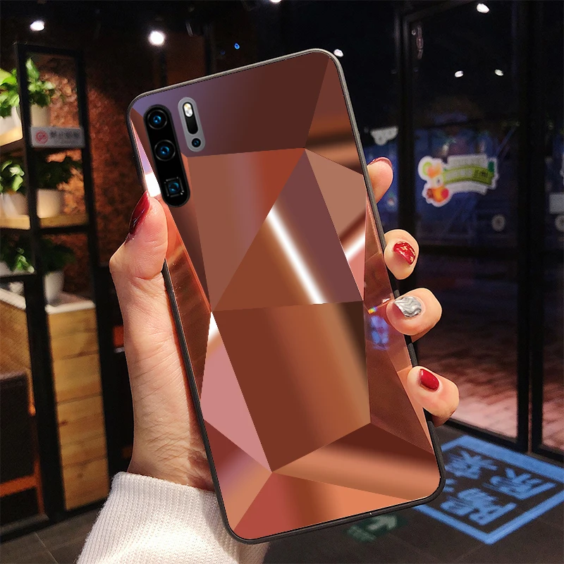 Алмазный 3D зеркало телефона чехол s для huawei P20 Pro P30 Lite P Smart Z Y5 Y6 Y7 Y9 Prime Коврики 10 20 30 Lite Honor 10i 20i чехол