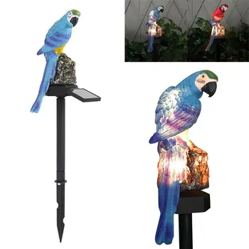 

Waterproof Solar LED Garden Light Path Lawn Yard Parrot Animal Decoration Light Dismissal Bird Sculpture Solar Panel Lamp