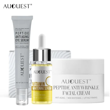 

AUQUEST Peptide Face Cream Essence Anti Aging Wrinkles Vitamin C Face Serum Moisturizing Eye Cream Skin Care Set