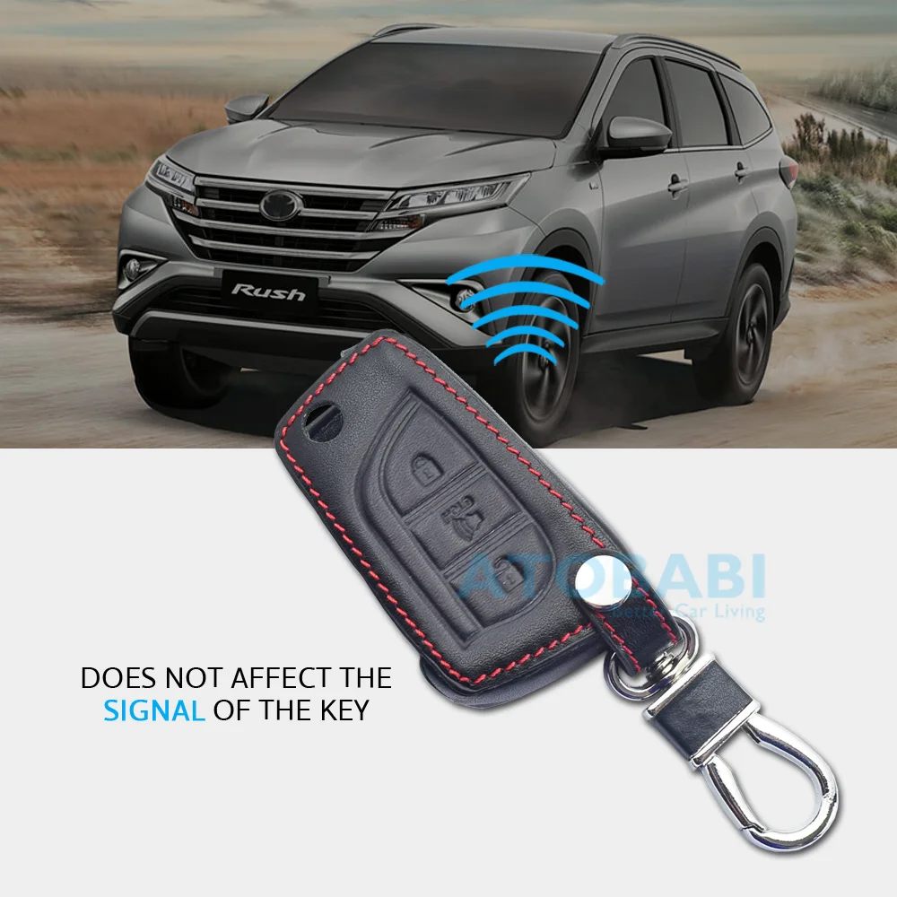 Кожаный чехол для ключей Toyota Camry с 3 кнопками Corolla Prado Reiz Crown RAV4 откидной Чехол