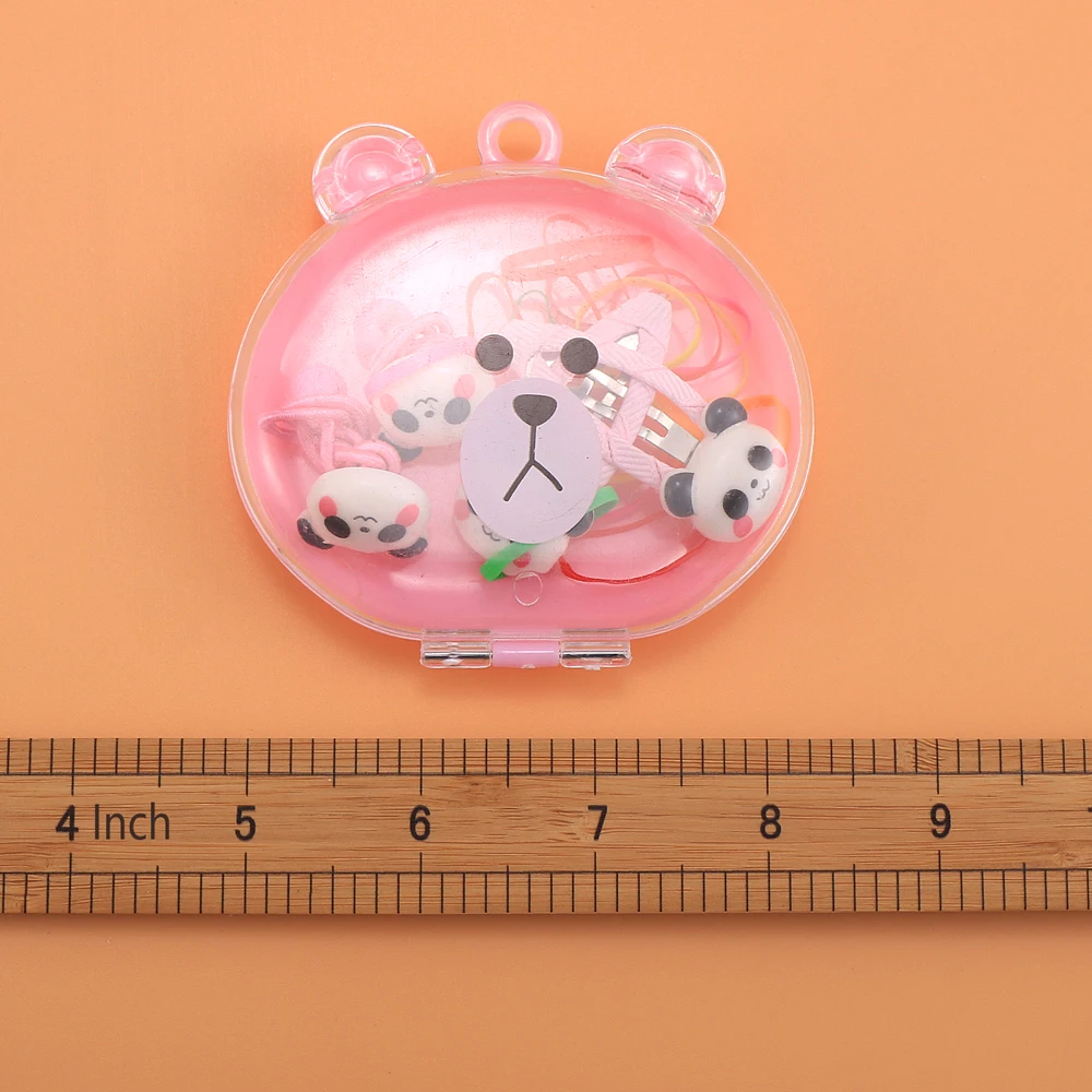 1 коробка акриловые hello kitty с эластичными лентами для волос заколки для волос около 10 шт. резинка для волос Детские аксессуары Kawaii